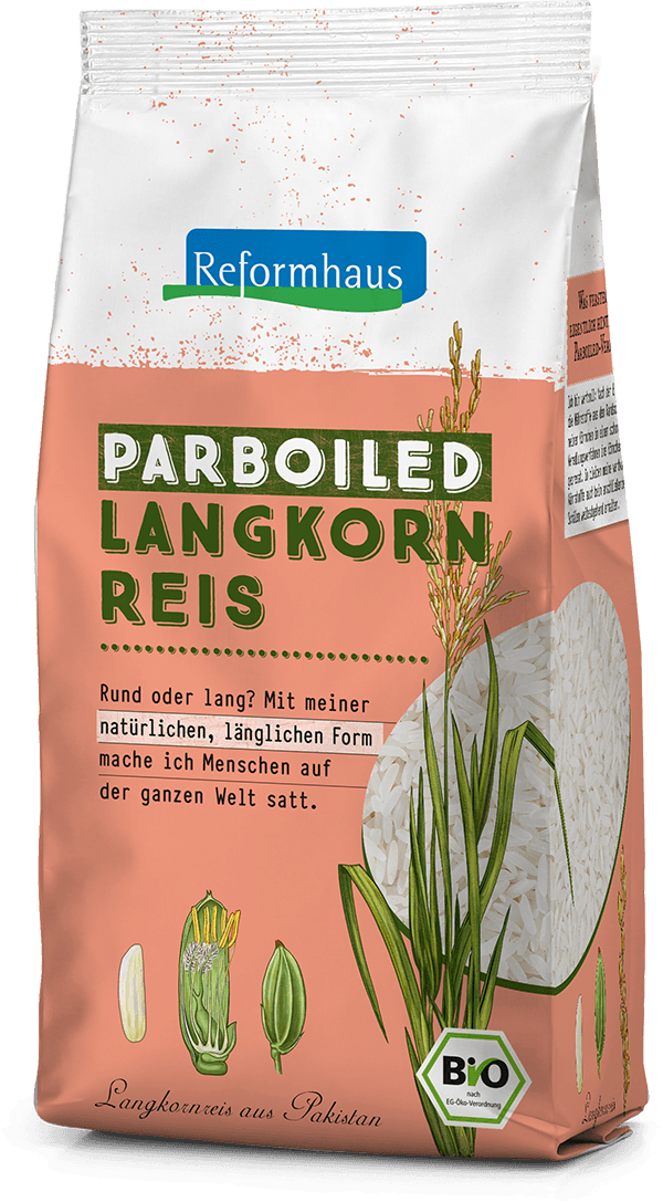 Parboiled Langkornreis : Reformhaus Produkt Packshot